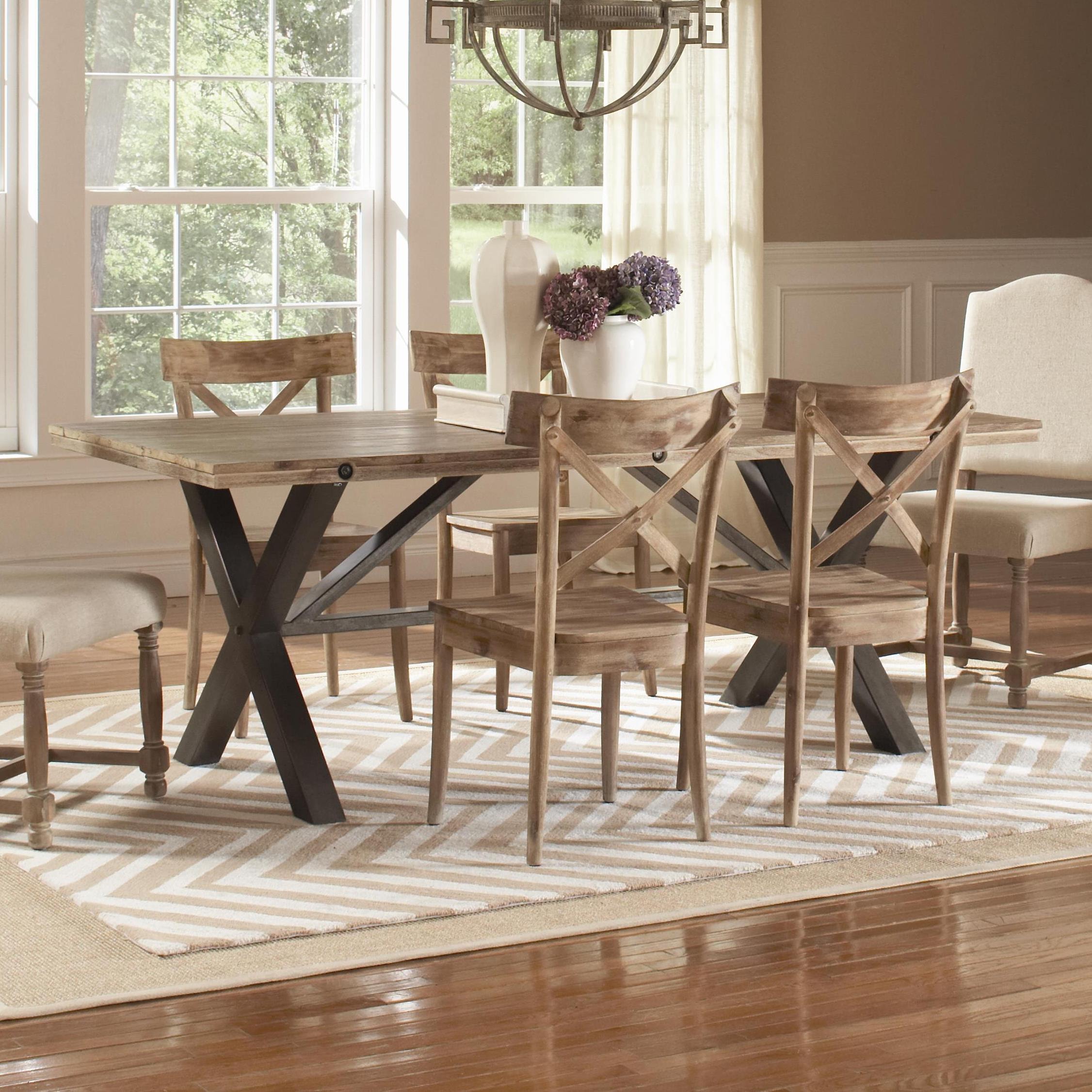 narrow trestle kitchen table set oak largo rustic casual rectangular narrow trestle kitchen table set oak largo rustic casual rectangular